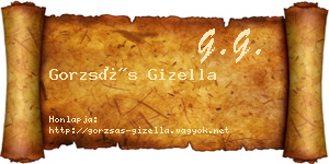 Gorzsás Gizella névjegykártya