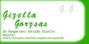 gizella gorzsas business card